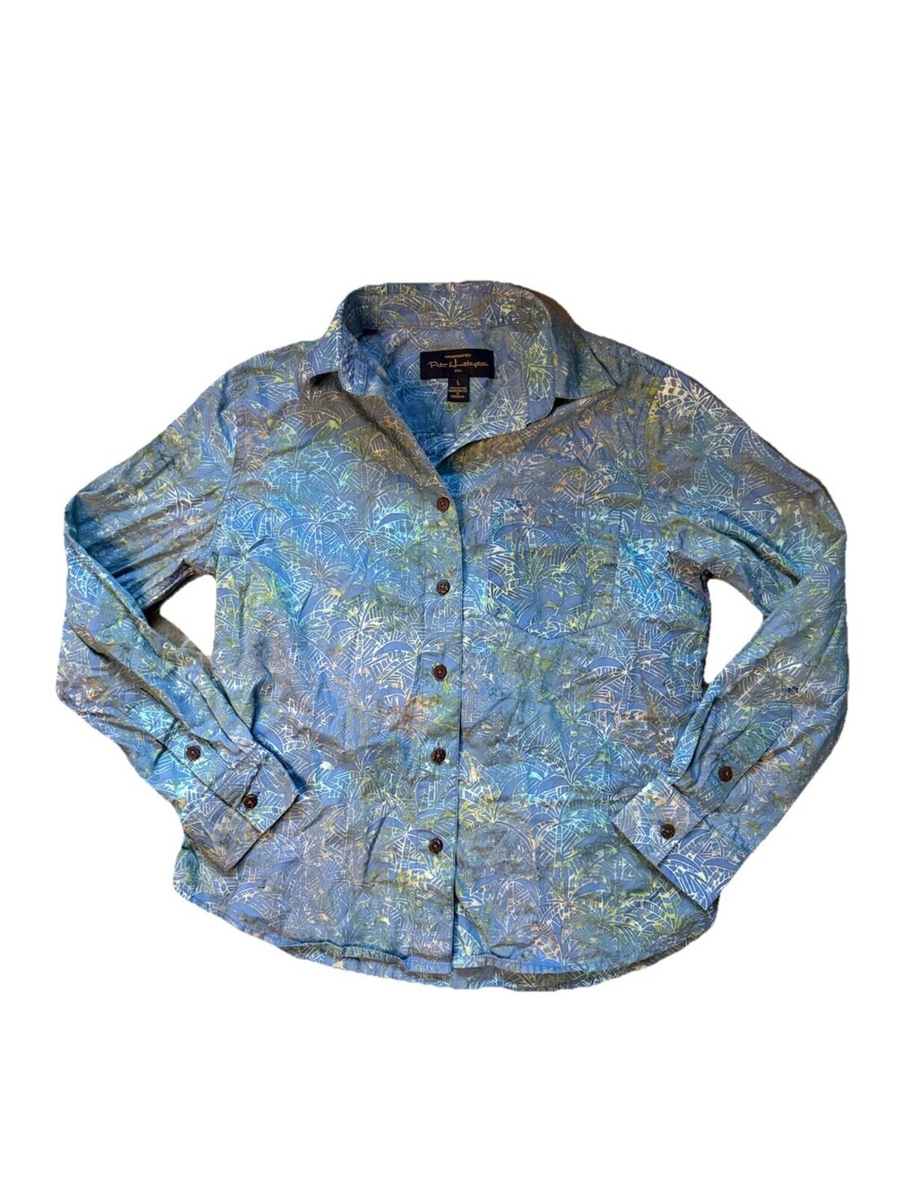 Peter Huntington Trader Joe’s Hawaiian Button Shirt. Long Sleeve Women’s Size L